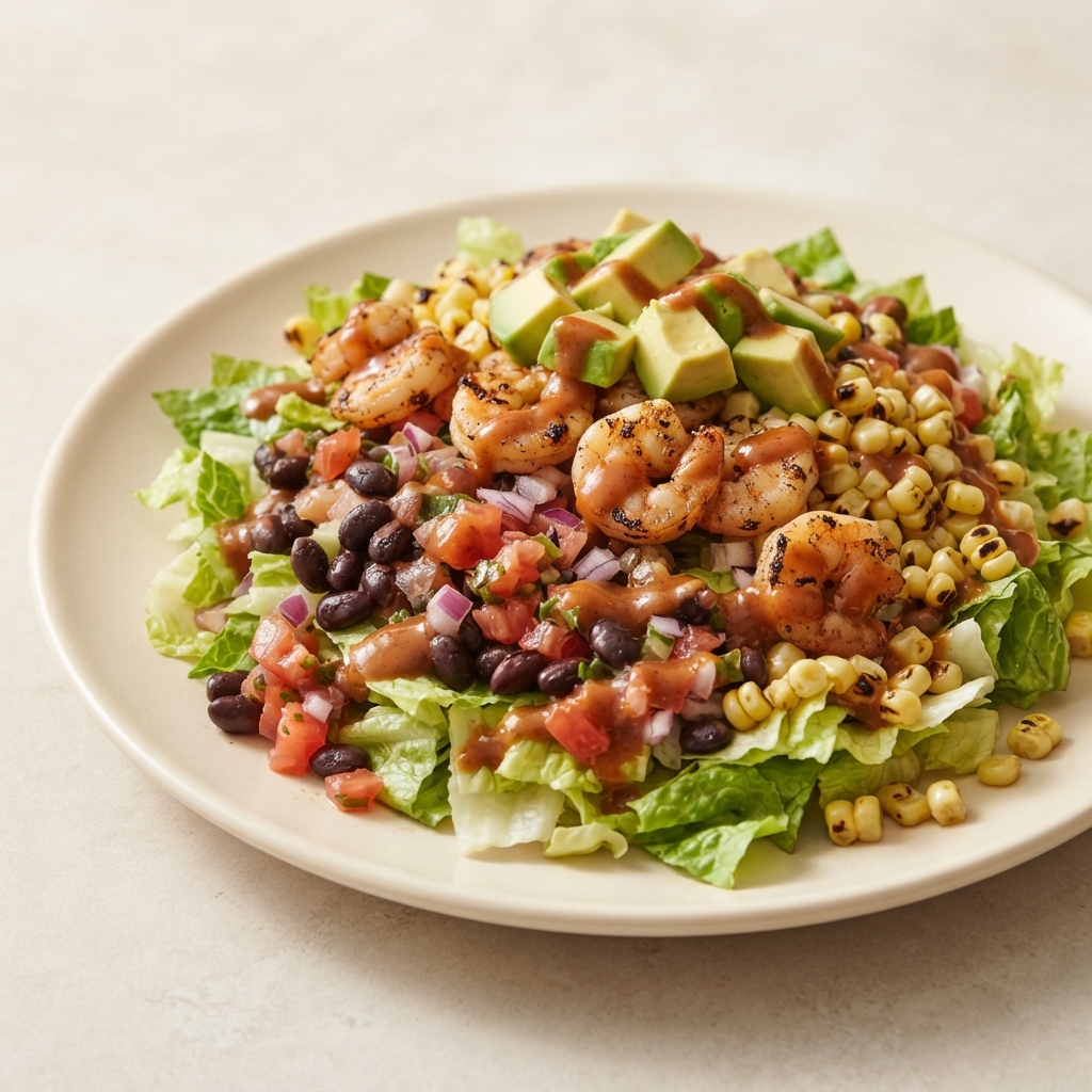 Tex-Mex Chipotle-Lime Grilled Shrimp Salad