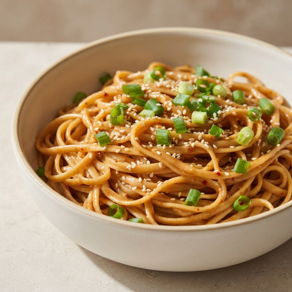Cold Sesame Noodles with Spicy Peanut Sauce