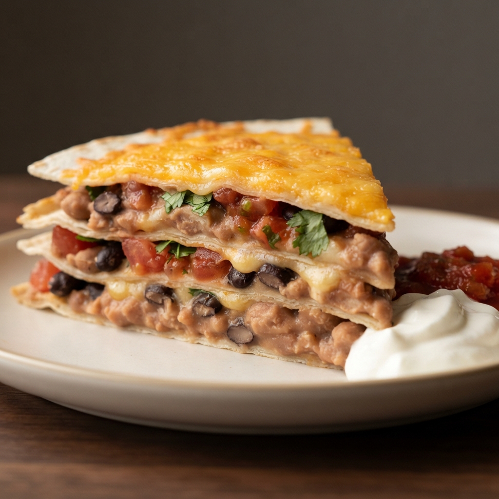 Stacked Seven-Layer Tortilla Pie