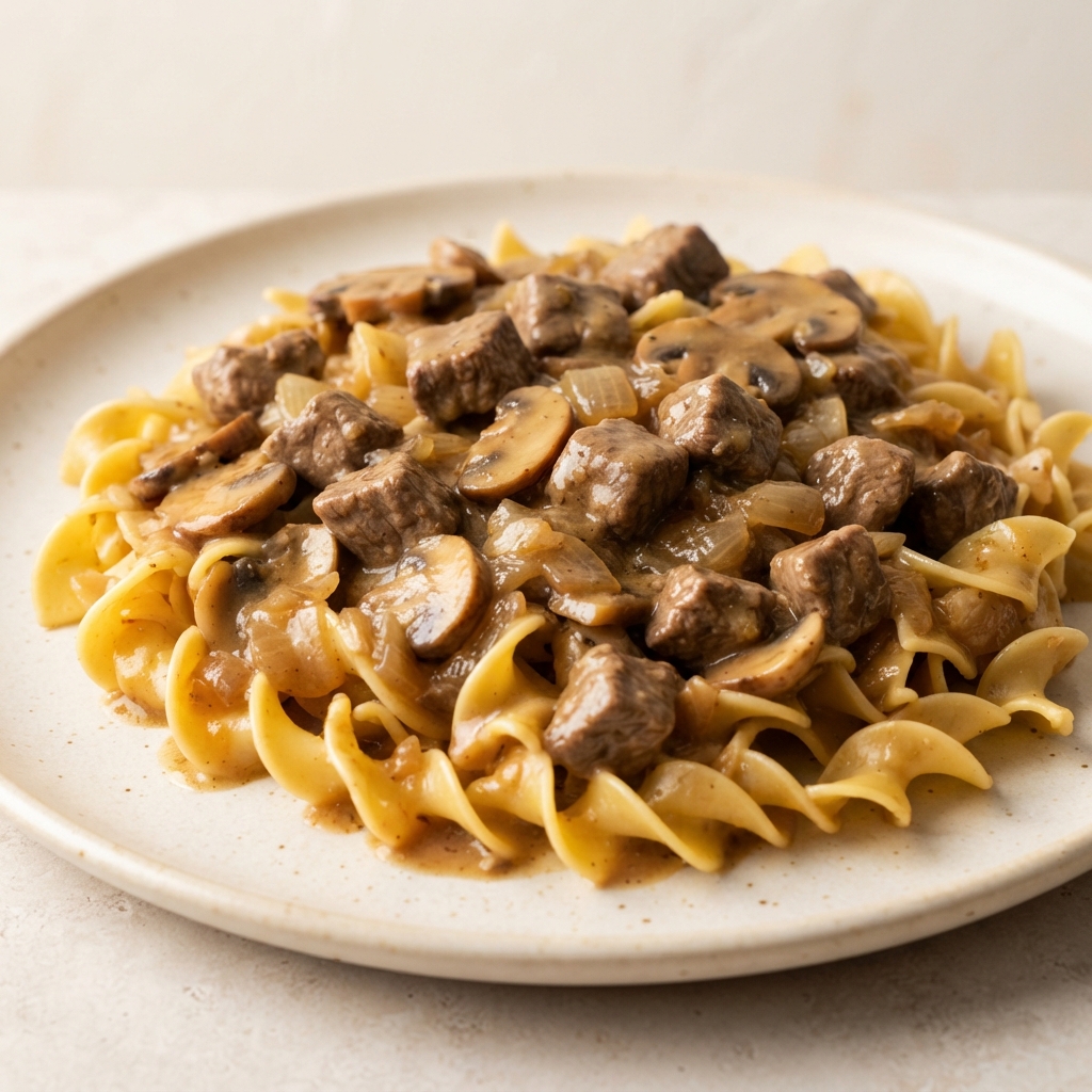Sirloin Tips with Noodles