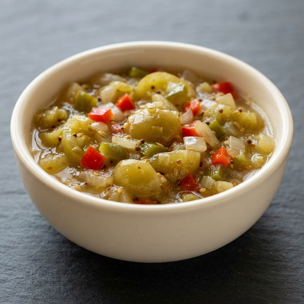Tangy Green Tomato Chow-Chow
