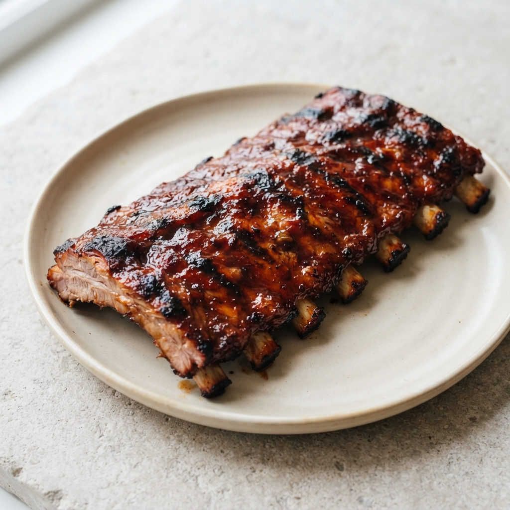 Scott Hibb's Whisky-Glazed Grilled Baby Back Ribs