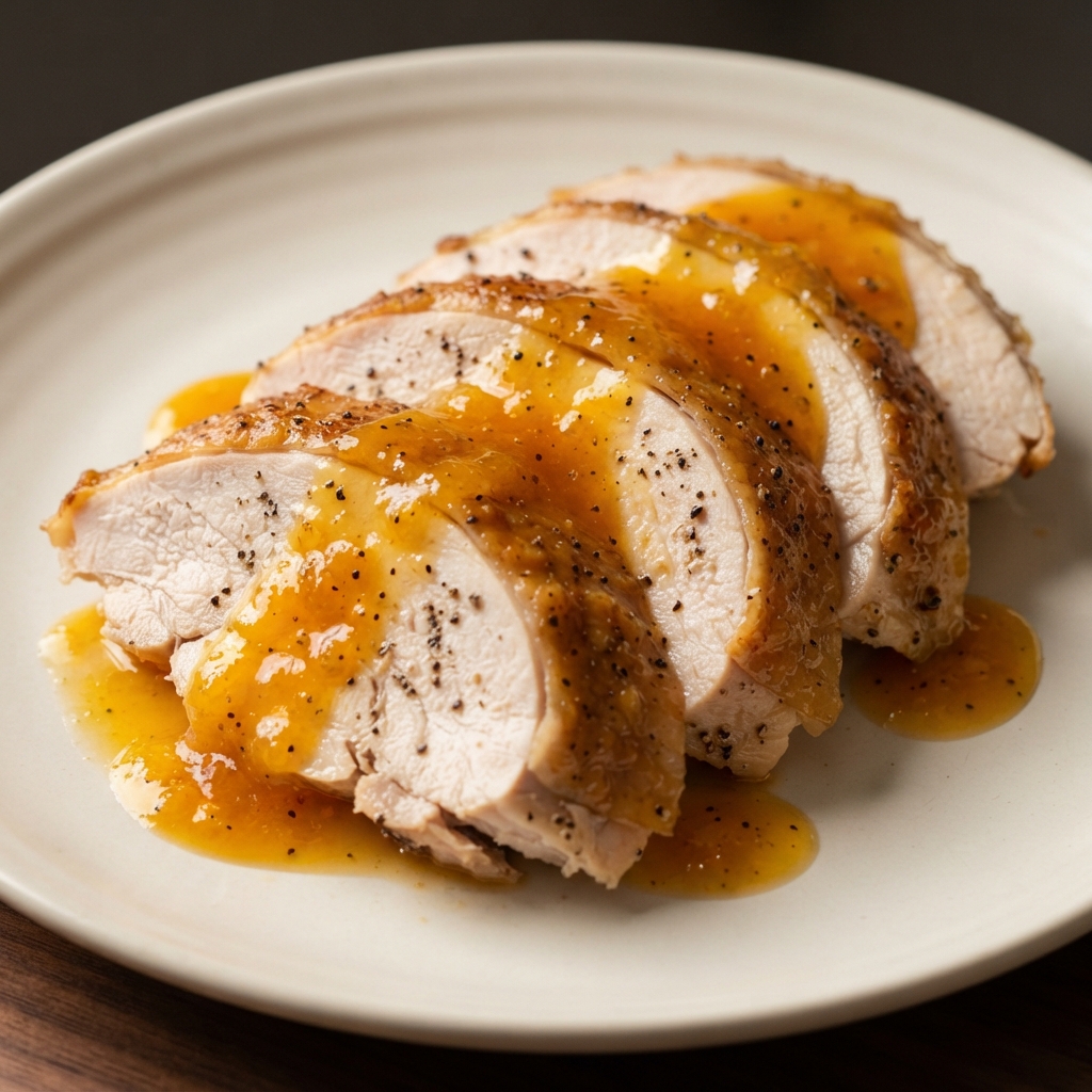 Sous Vide Bone-In Turkey Breast with Blood Orange Gastrique