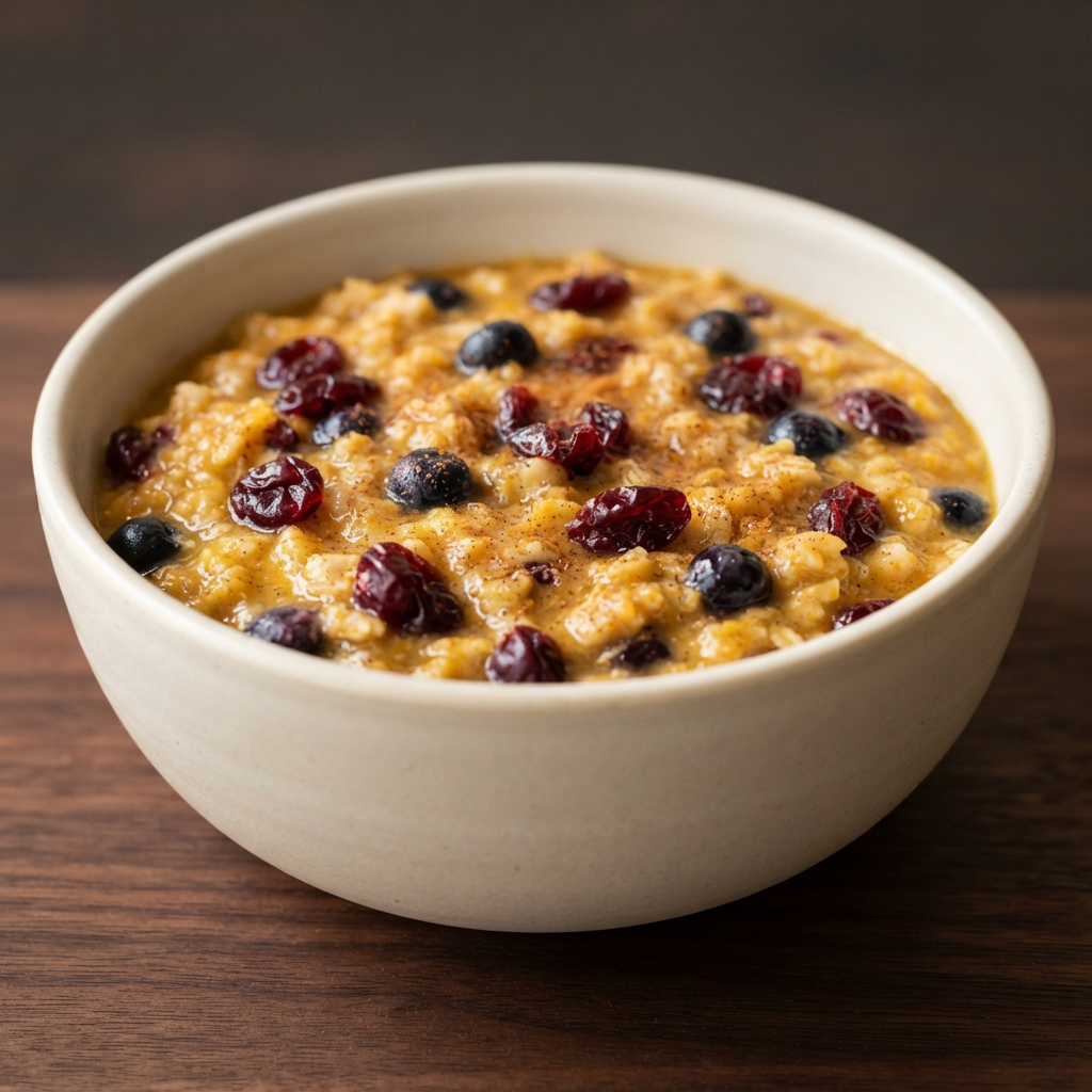 Spiced Cranberry-Orange Oatmeal Bowl
