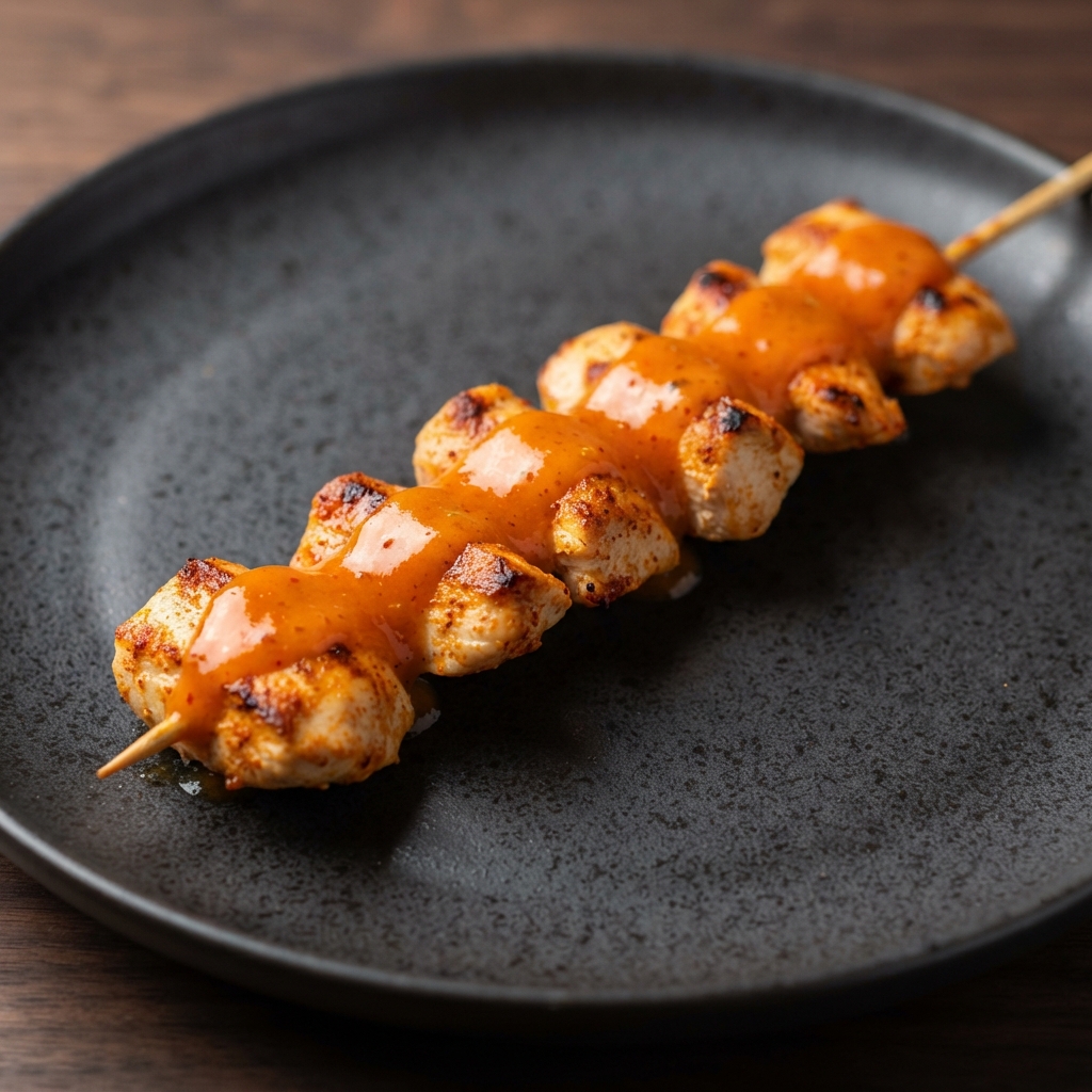 Spicy Bang Bang Chicken Kebabs