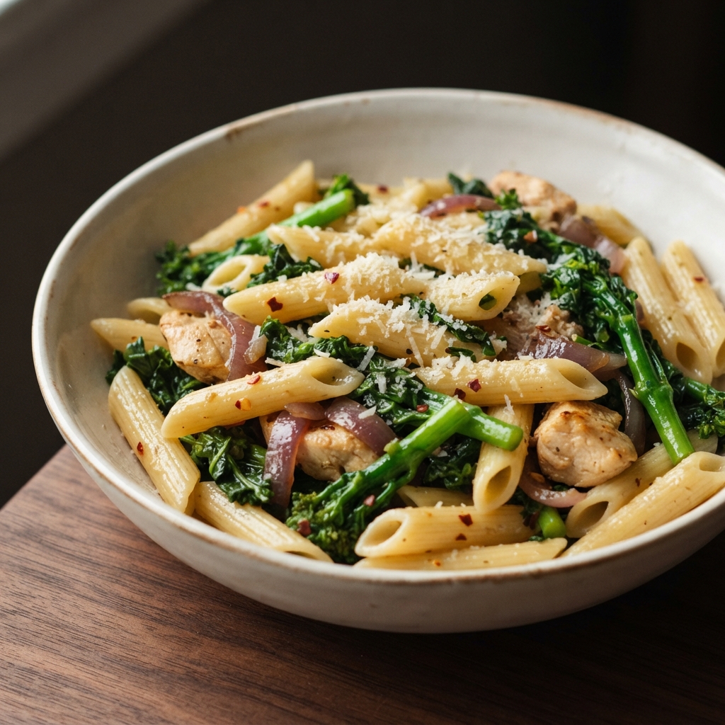Penne with Chicken and Broccoli Rabe