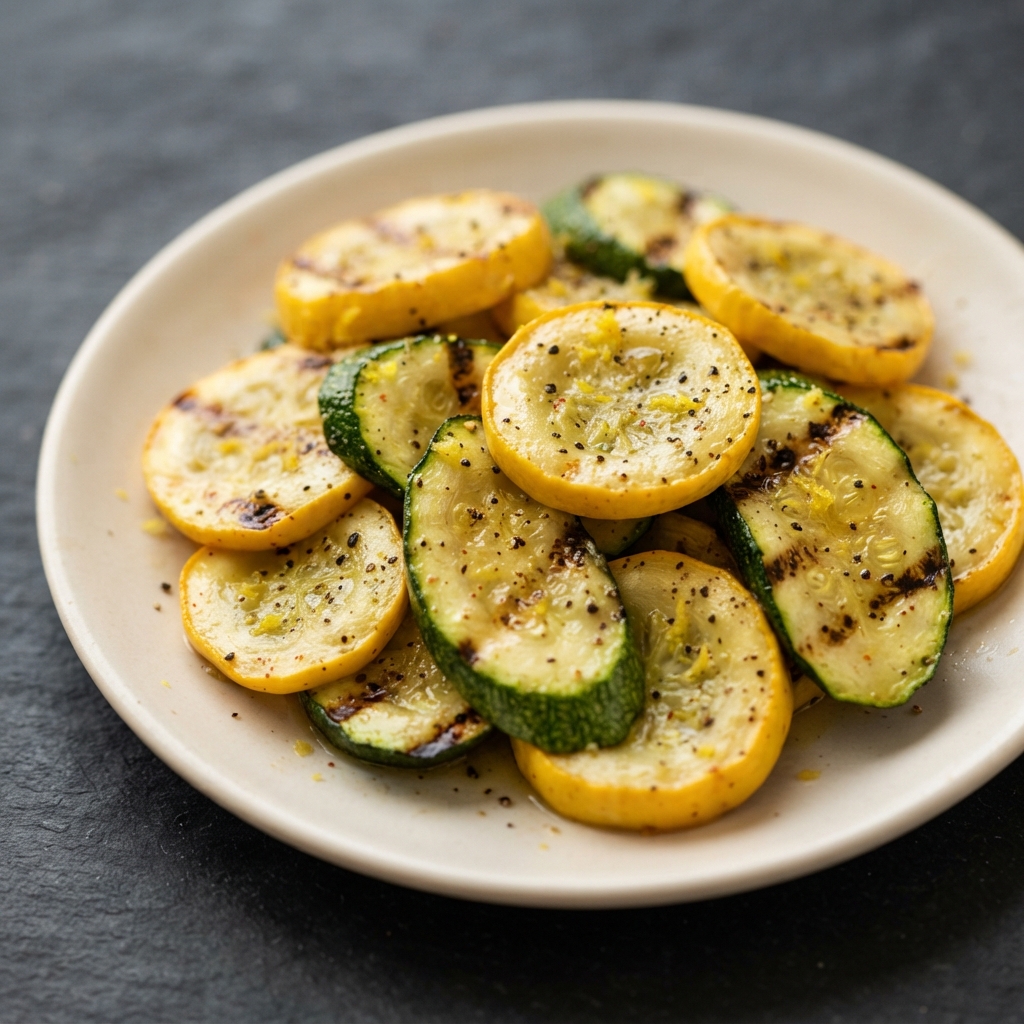 Lemon-Pepper Grilled Zucchini and Yellow Squash