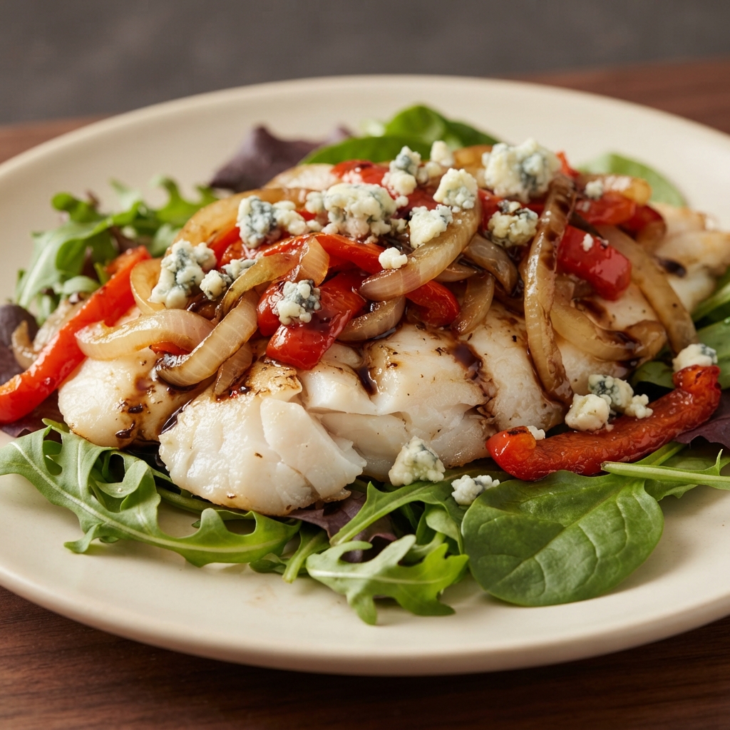 Oven-Roasted Tilapia with Balsamic Peppers