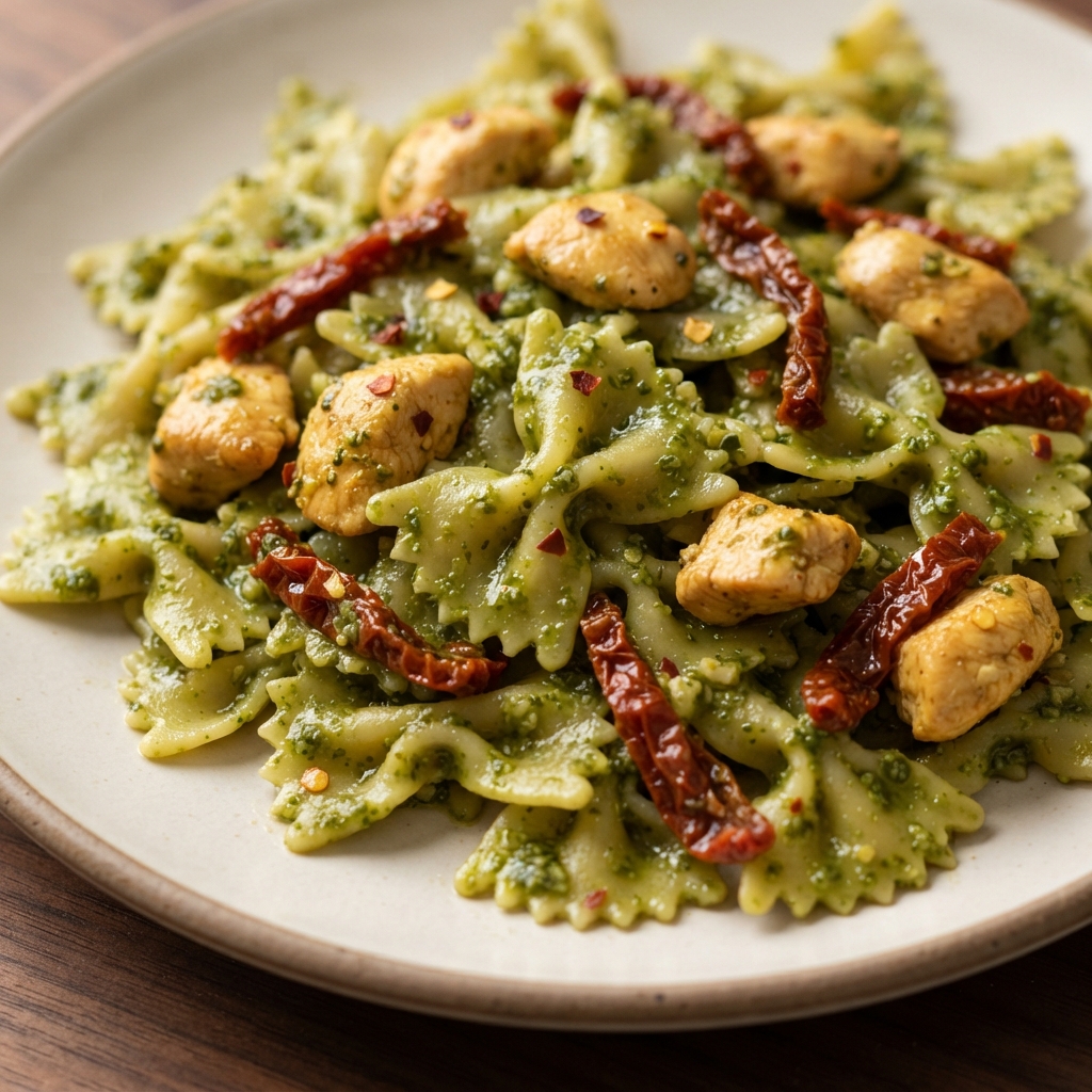 Chicken Pesto Bow Tie Pasta