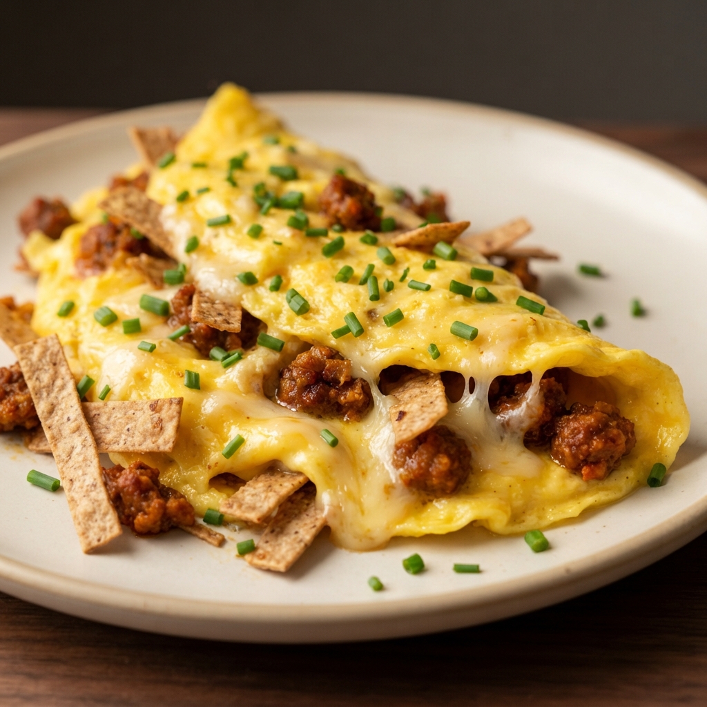 Chorizo and Tortilla Egg Scramble