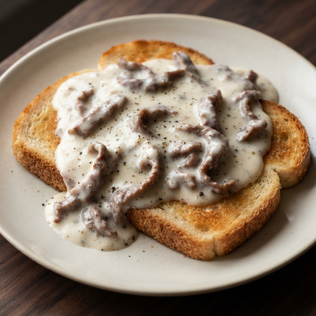 Mom's Easy Creamed Chipped Beef on Toast