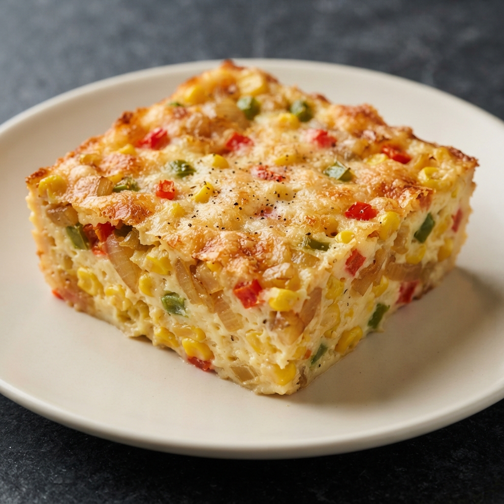Corn and Onion Custard Pudding