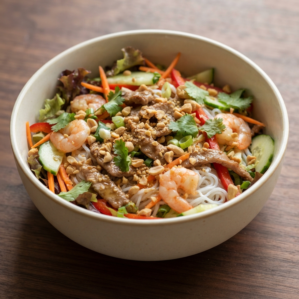 Vietnamese Noodle Salad with Pork and Shrimp