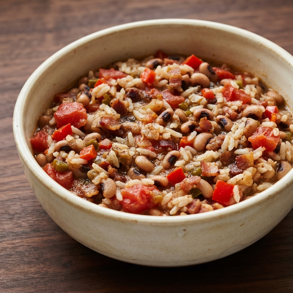 Spicy Hoppin’ John with Black‑Eyed Peas and Rice