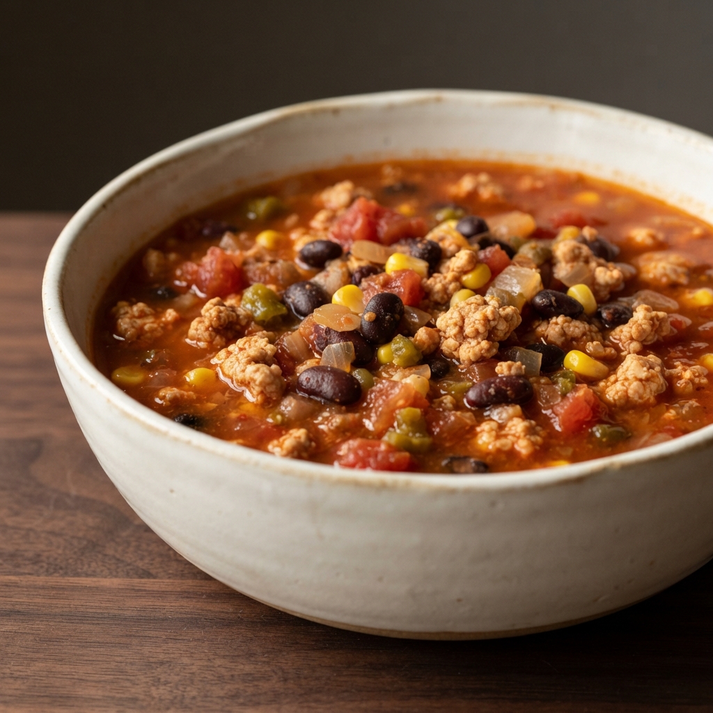 Crockpot Turkey Taco Soup
