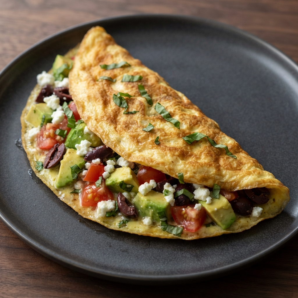 Greek-Style Avocado Omelet