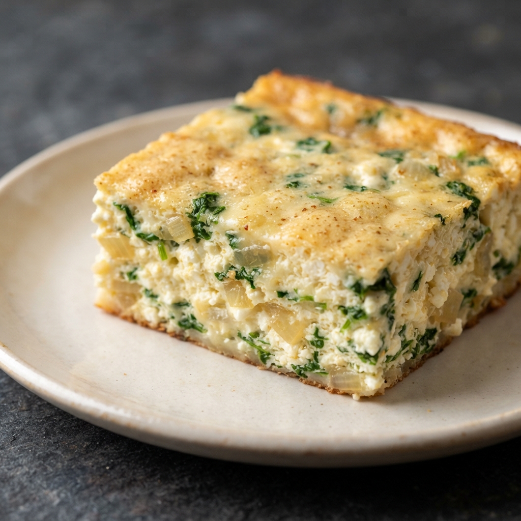 Baked Cottage Cheese and Swiss Squares