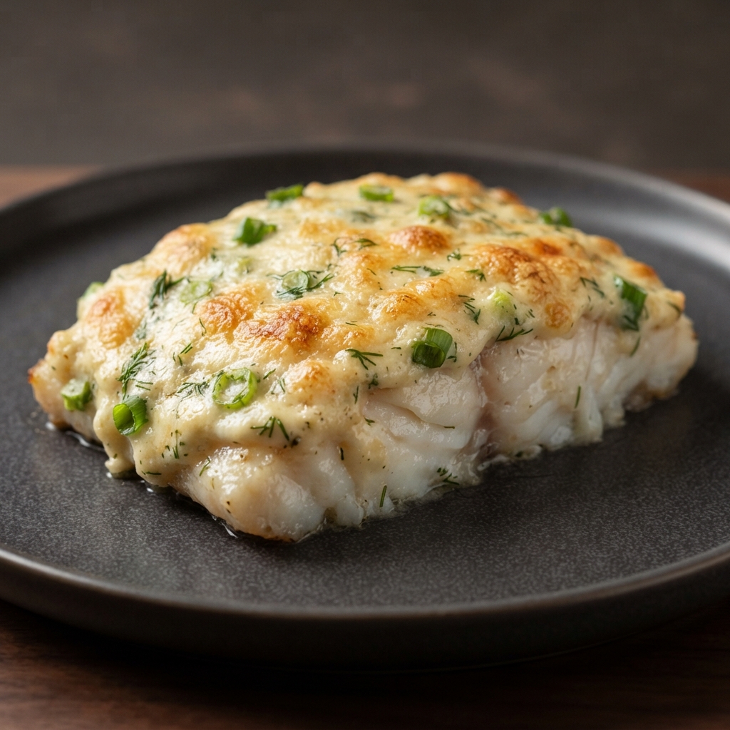 Parmesan Cream Topped Fish