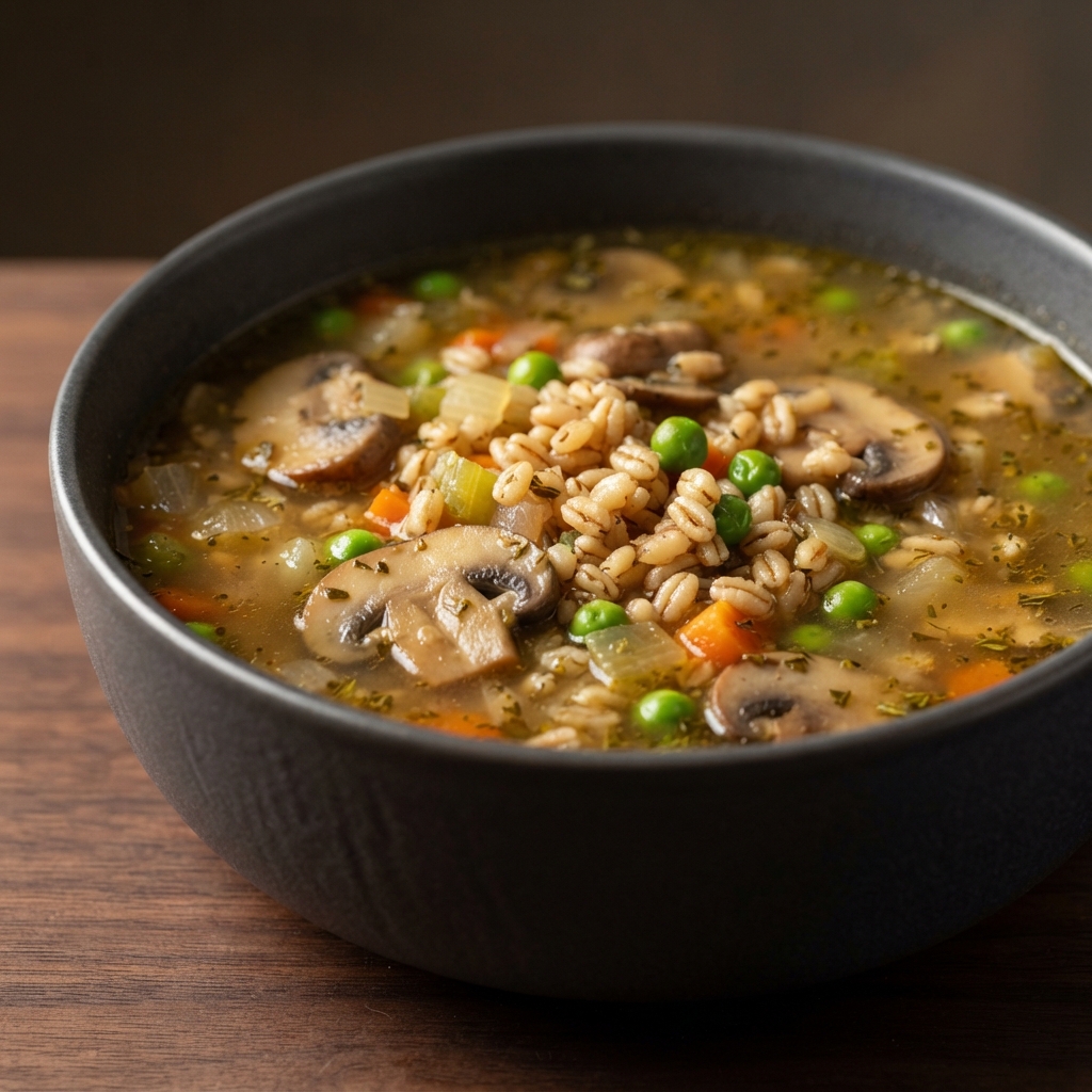 Mushroom and Farro Soup