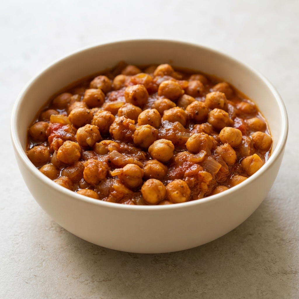 Chole (Indian Spiced Chickpeas, Vegetarian)