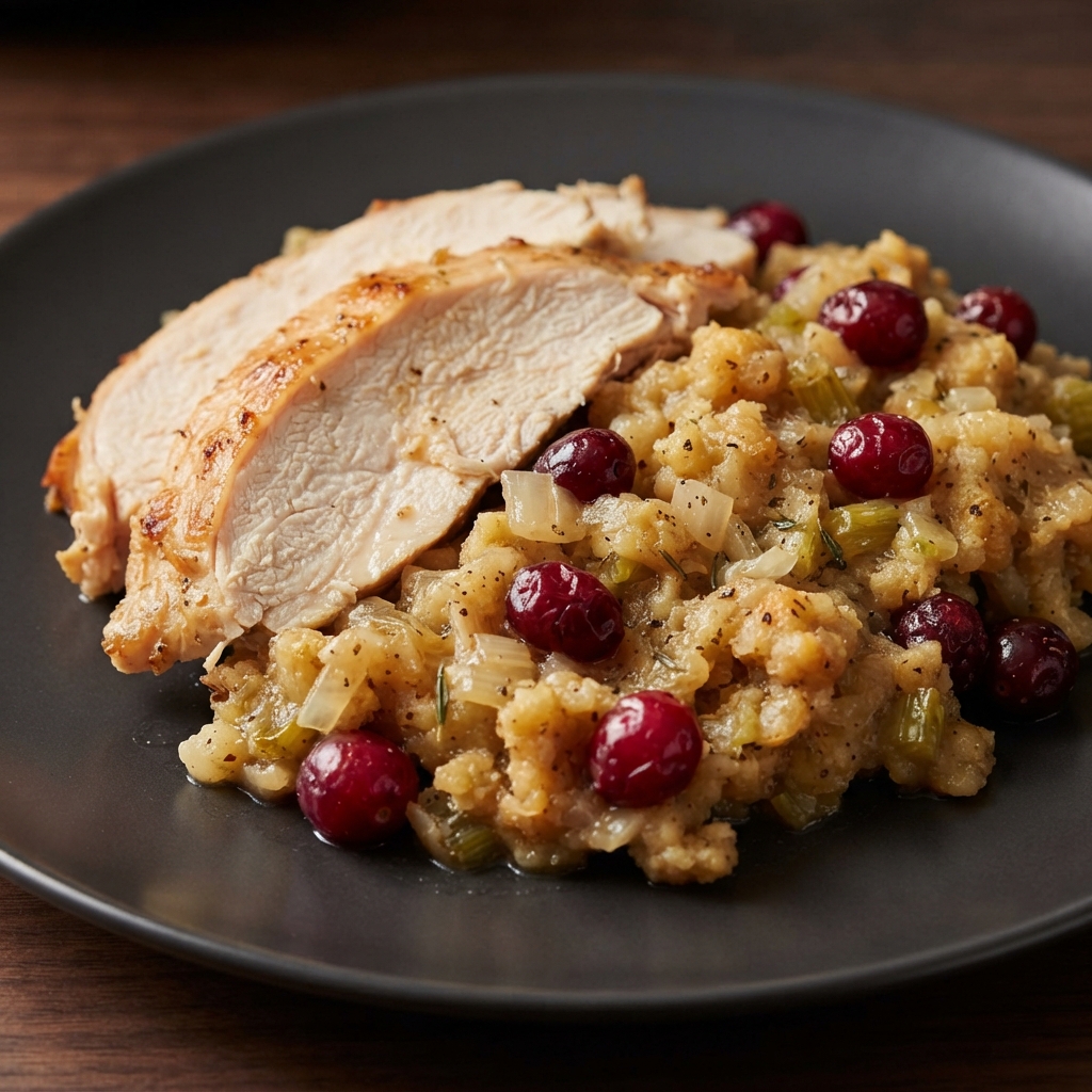 Crockpot Turkey Breast with Stuffing