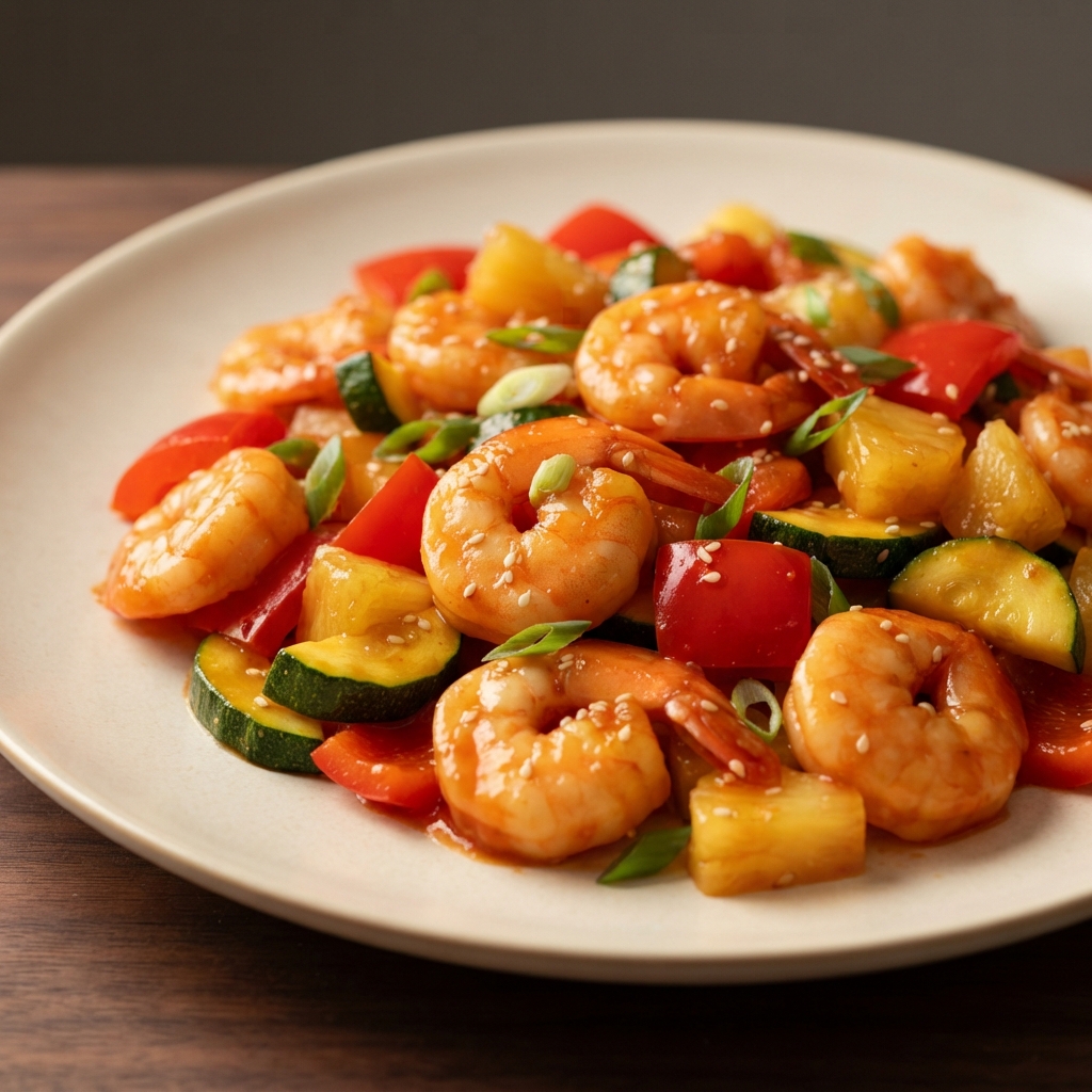 Tangy Sweet-and-Sour Shrimp Stir-Fry