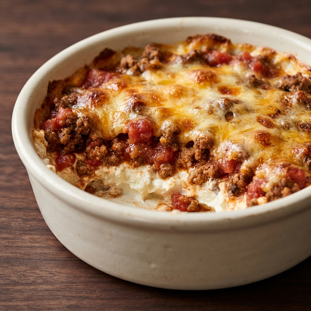 Oven-Baked Layered Taco Dip