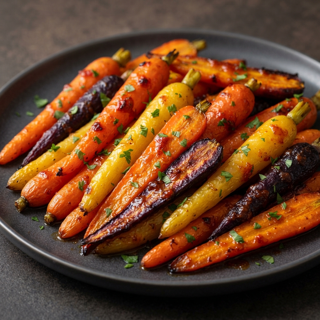 Harissa-Glazed Roasted Carrots