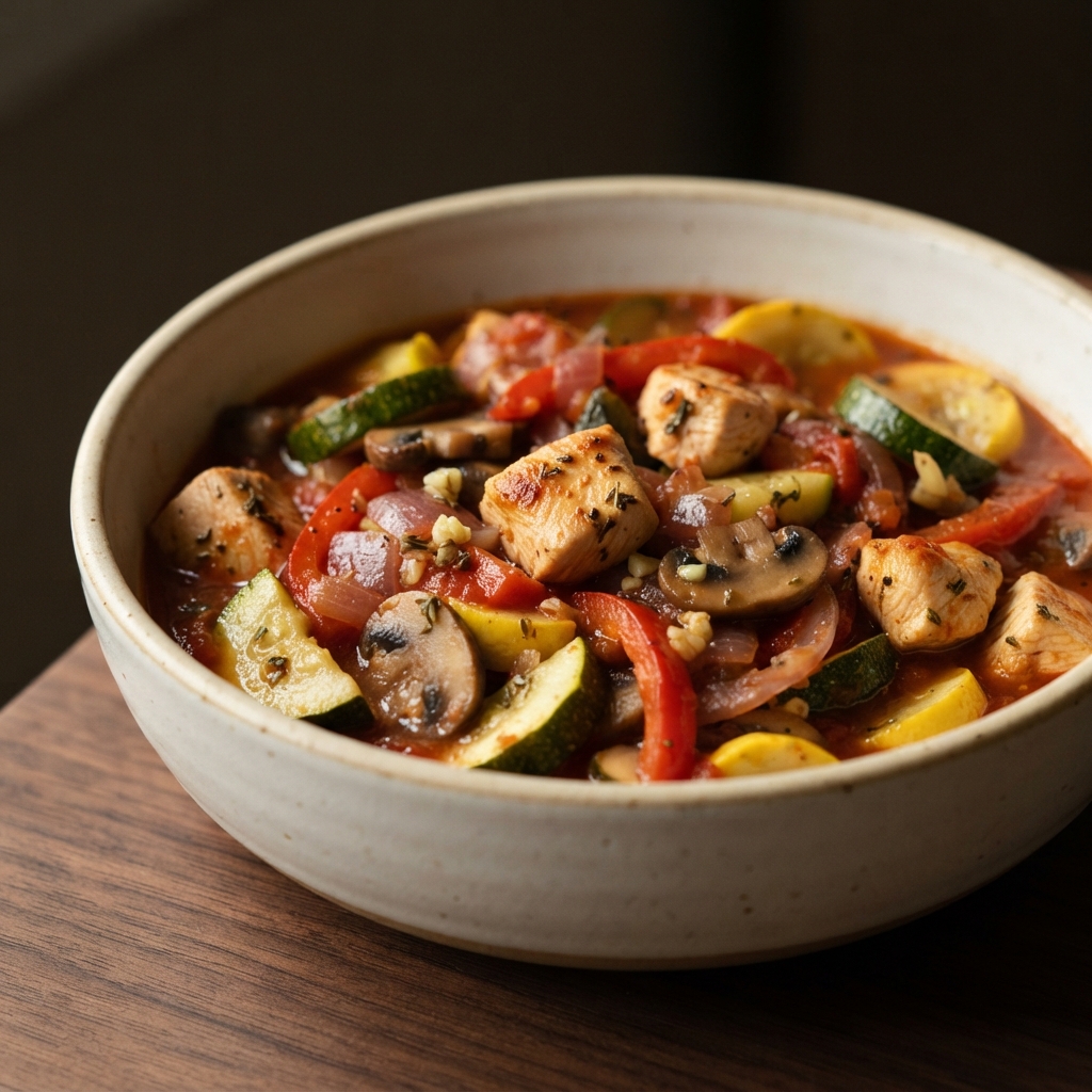 Skillet Chicken Ratatouille
