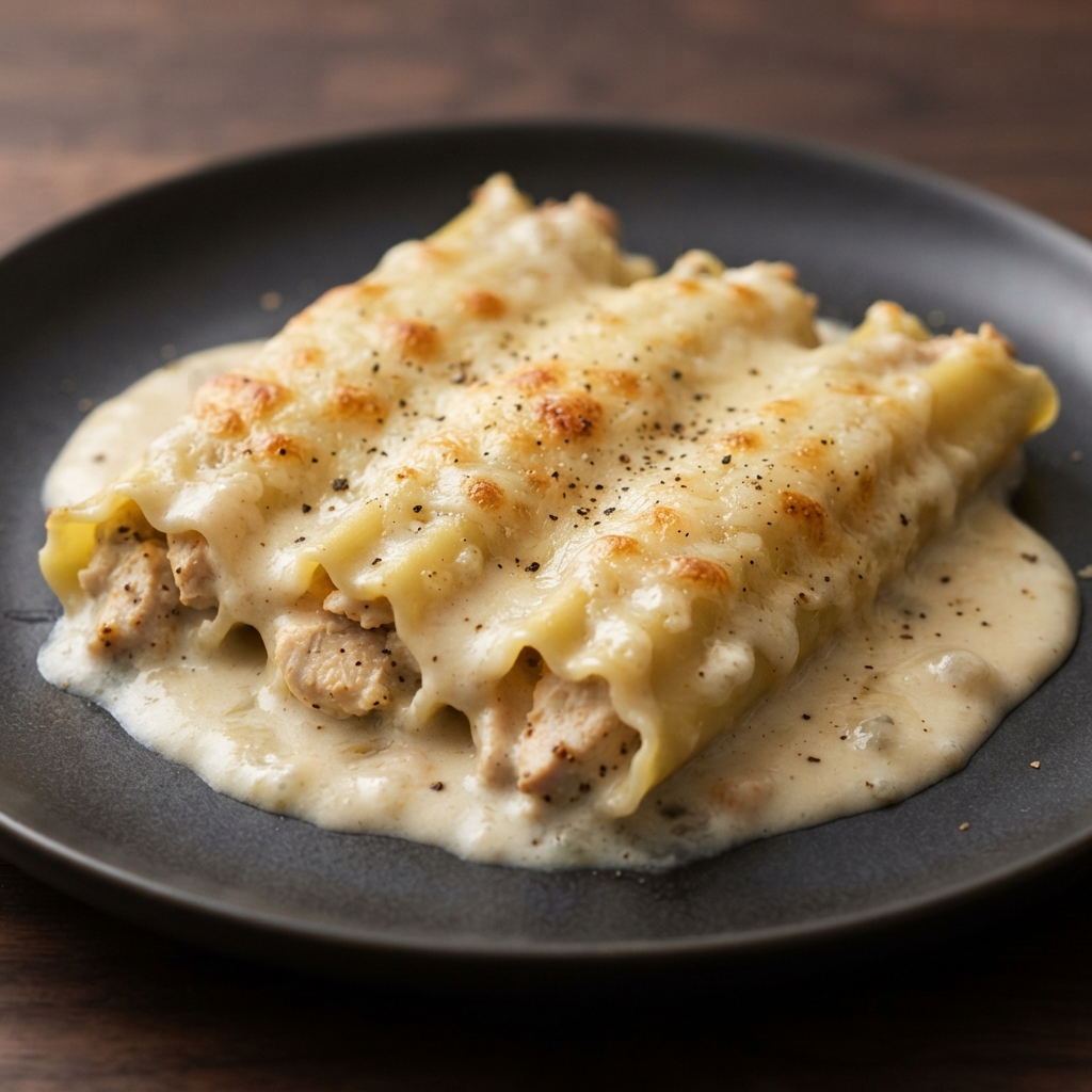 Easy Chicken Stuffed Manicotti