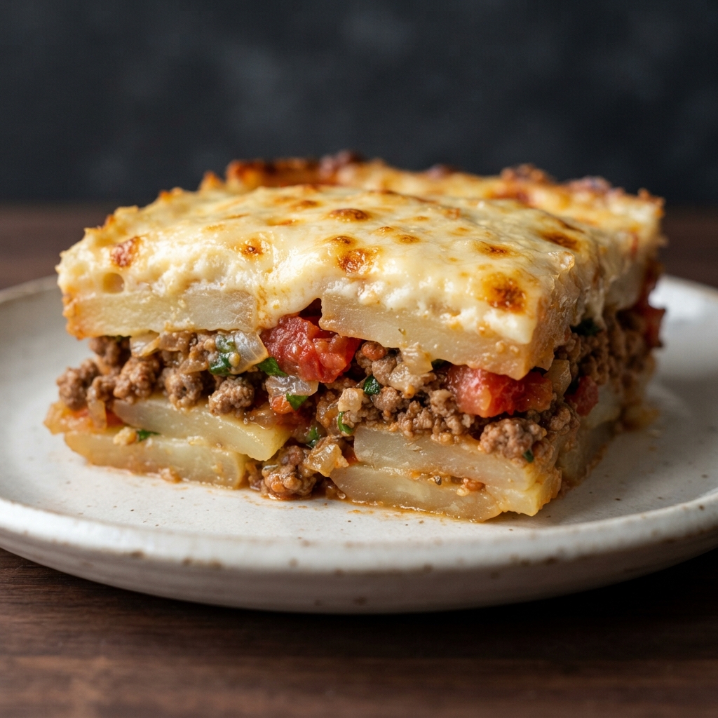 Potato Moussaka without Eggplant
