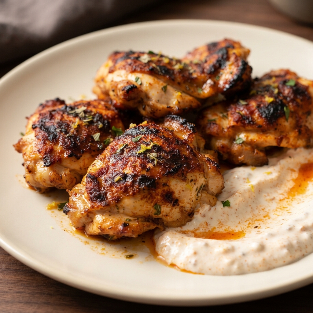 Greek Yogurt–Marinated Grilled Chicken with Lemon and Herbs