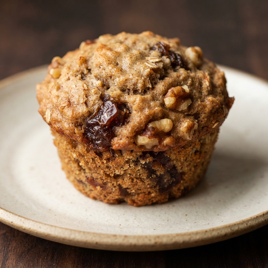 Whole-Wheat Banana Muffins with Dates and Walnuts