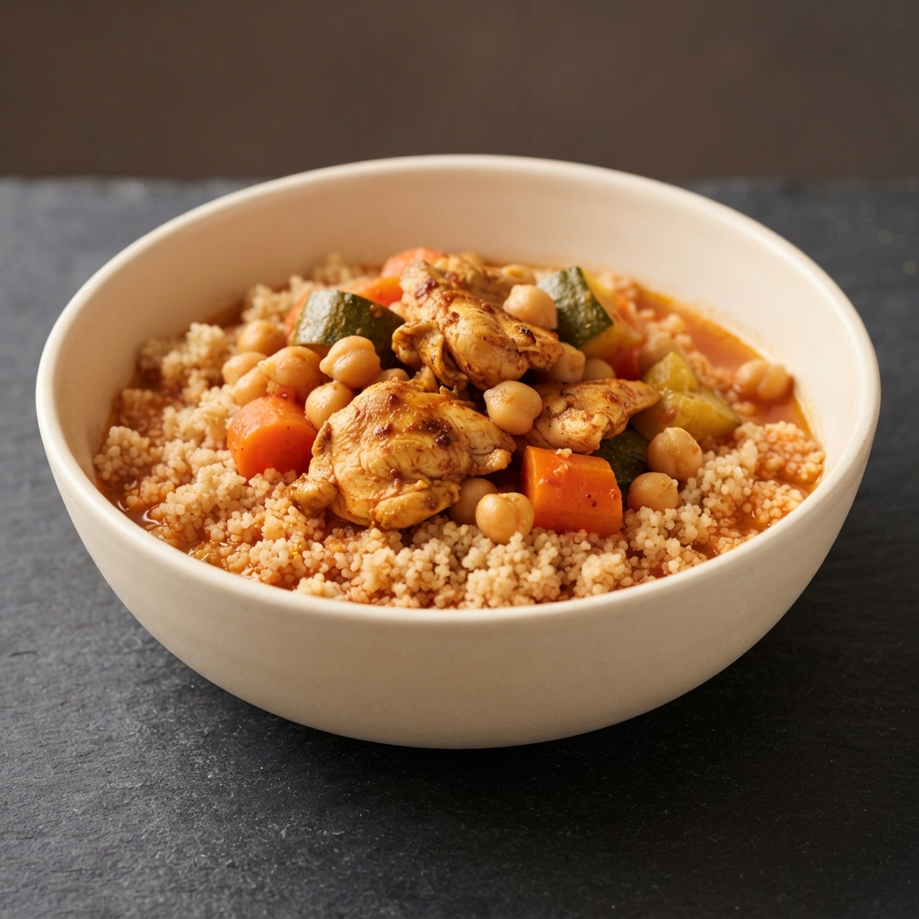 Spiced Moroccan Chicken with Whole-Wheat Couscous