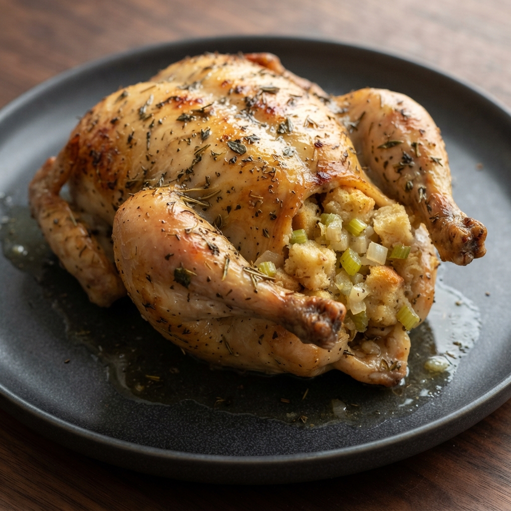Herb-Stuffed Cornish Game Hens, Slow Cooker Style