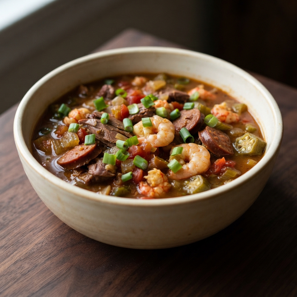 Chef John’s Gumbo with Duck, Andouille, and Shrimp
