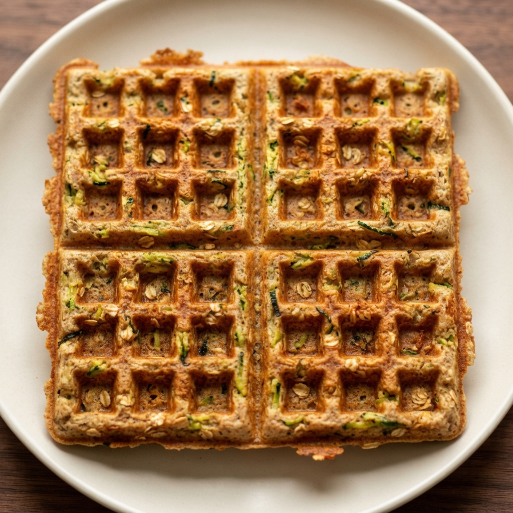 Zucchini Oatmeal Waffles
