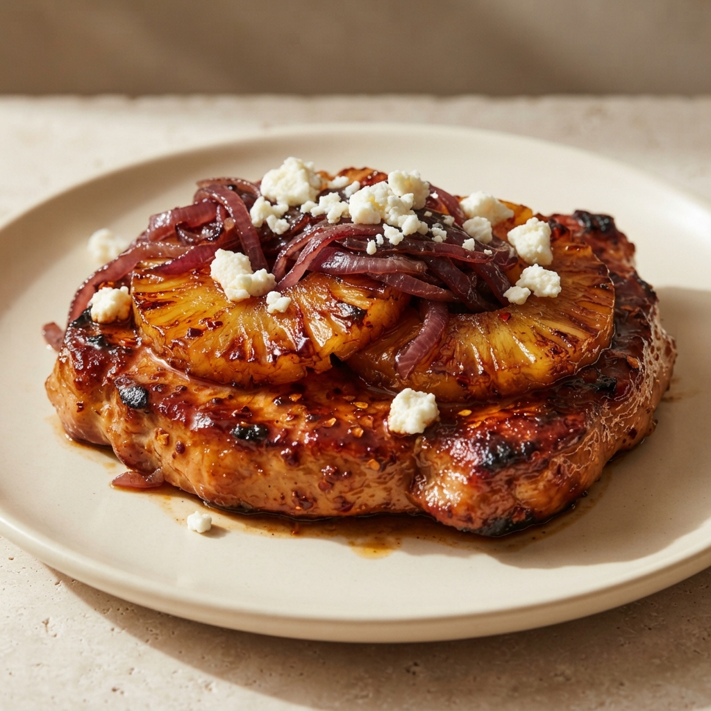 Pineapple Brown Sugar Pork Chops