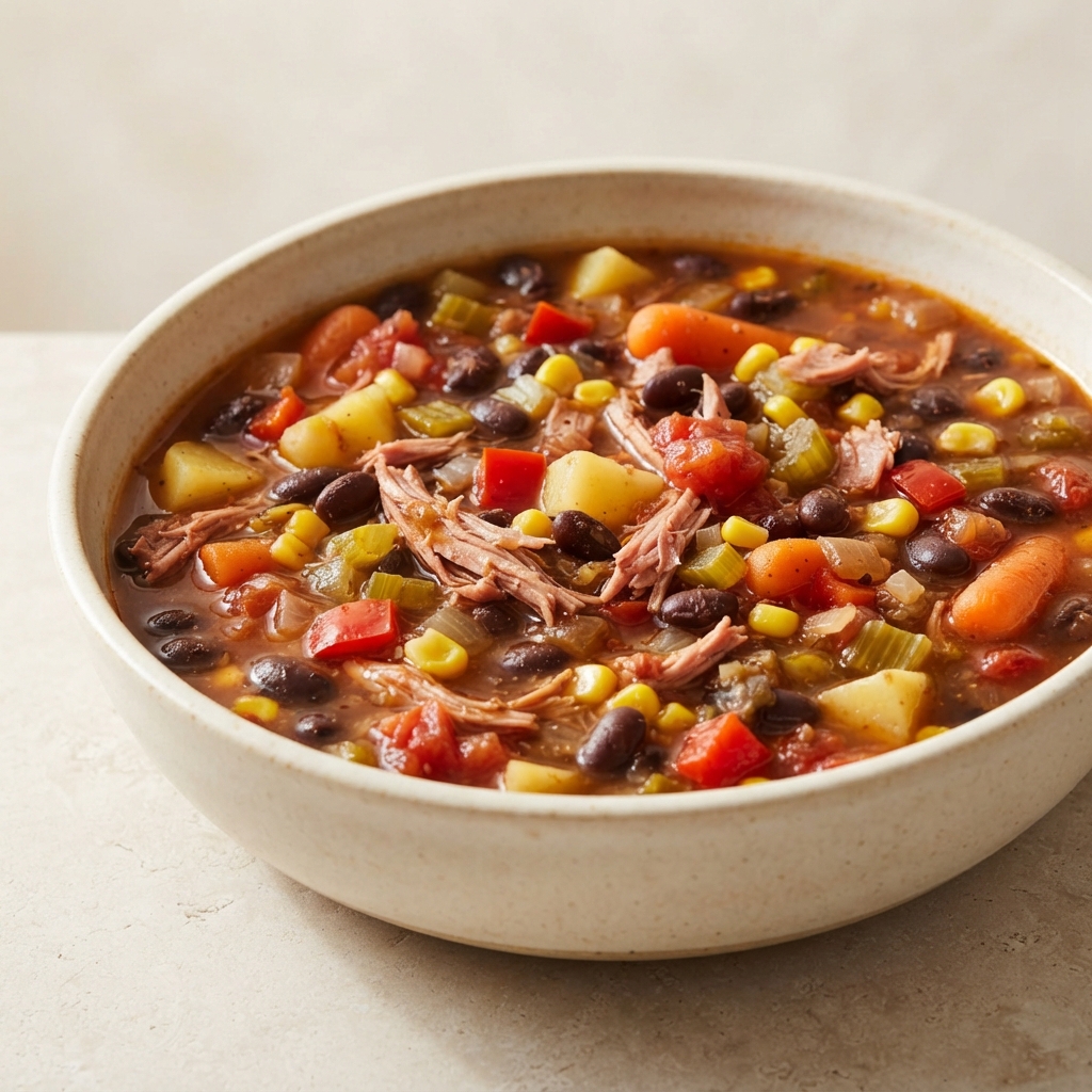 Rustic Ham-Bone Black Bean Soup