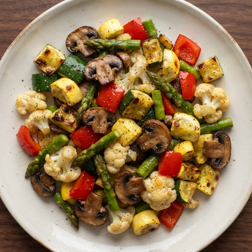 Air Fryer Mixed Roasted Vegetables