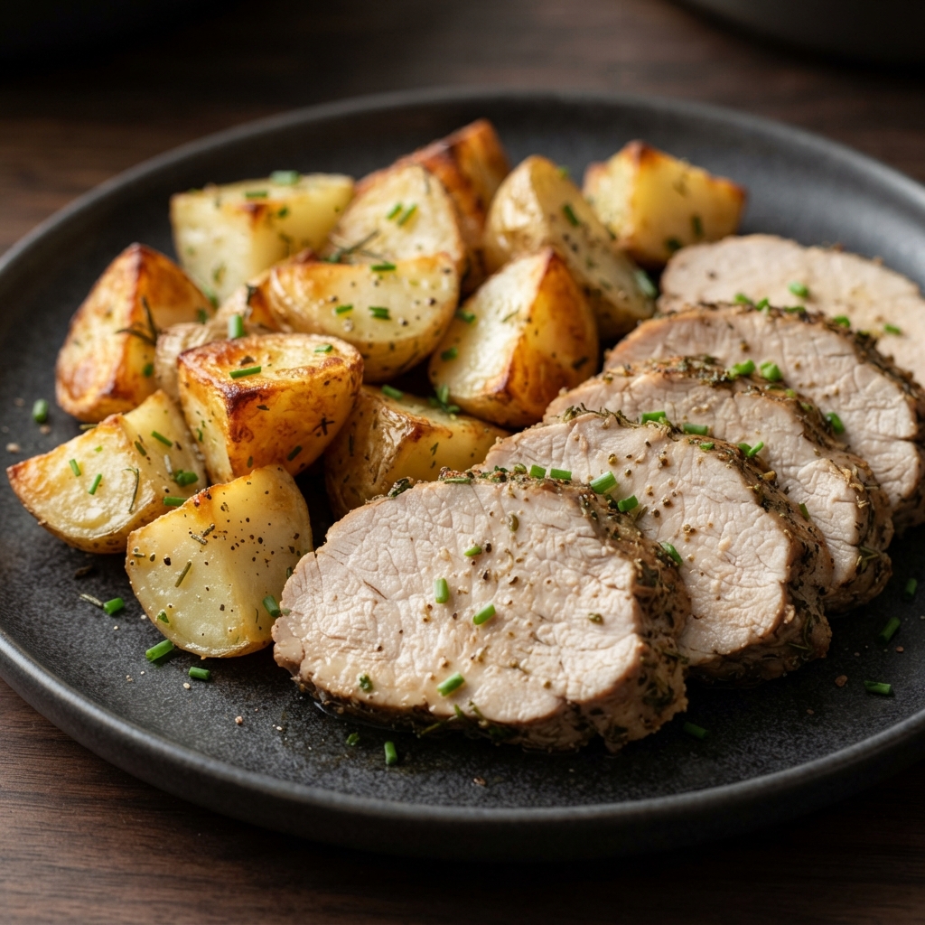 Herb Roasted Pork Loin and Potatoes