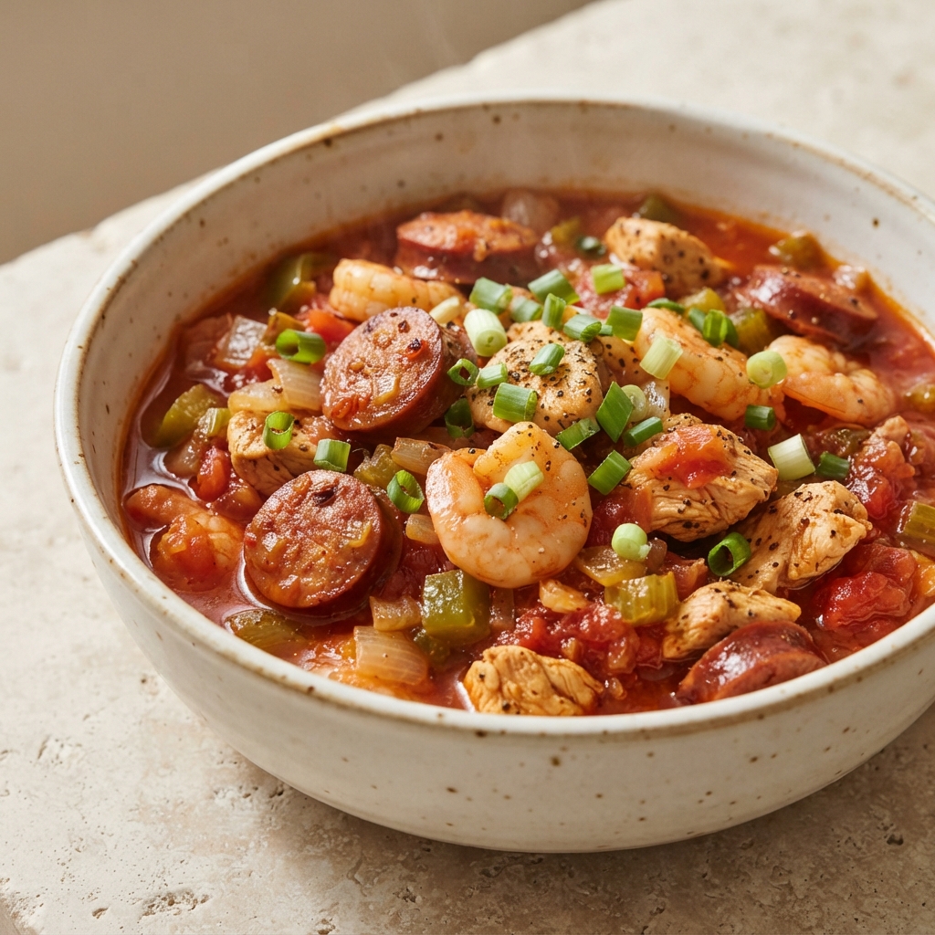 Pressure Cooker Jambalaya with Chicken and Shrimp