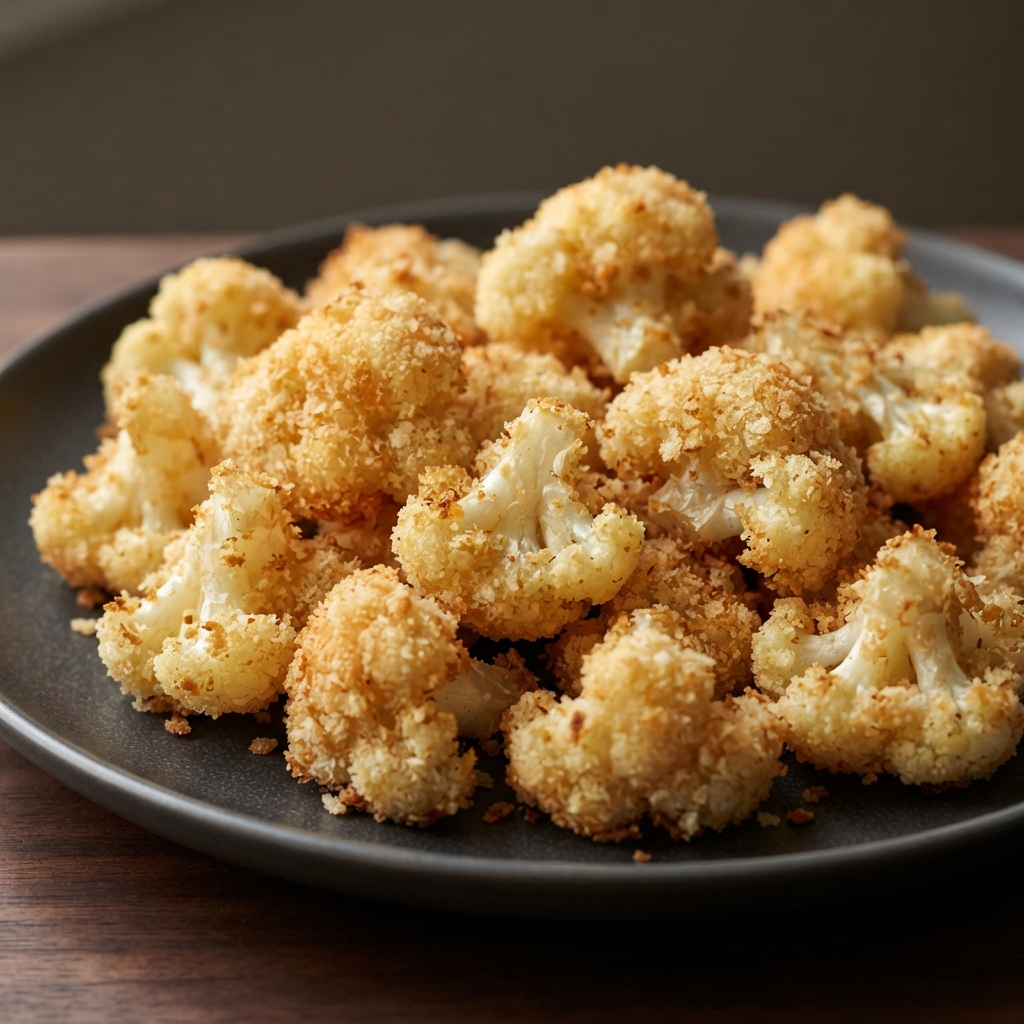 Oven-Crisped Breaded Cauliflower Florets