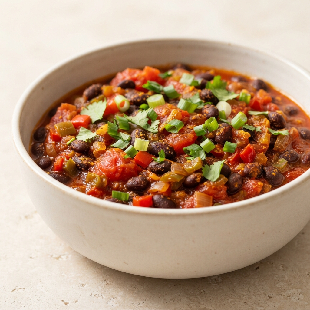 Fiery Fusion Vegetarian Black Beans