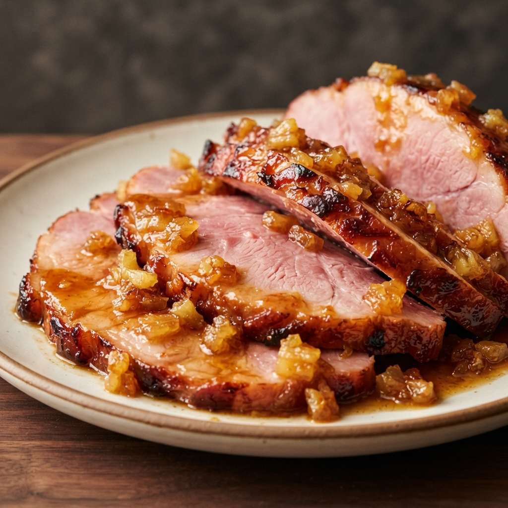 Pressure Cooker Pineapple-Glazed Ham