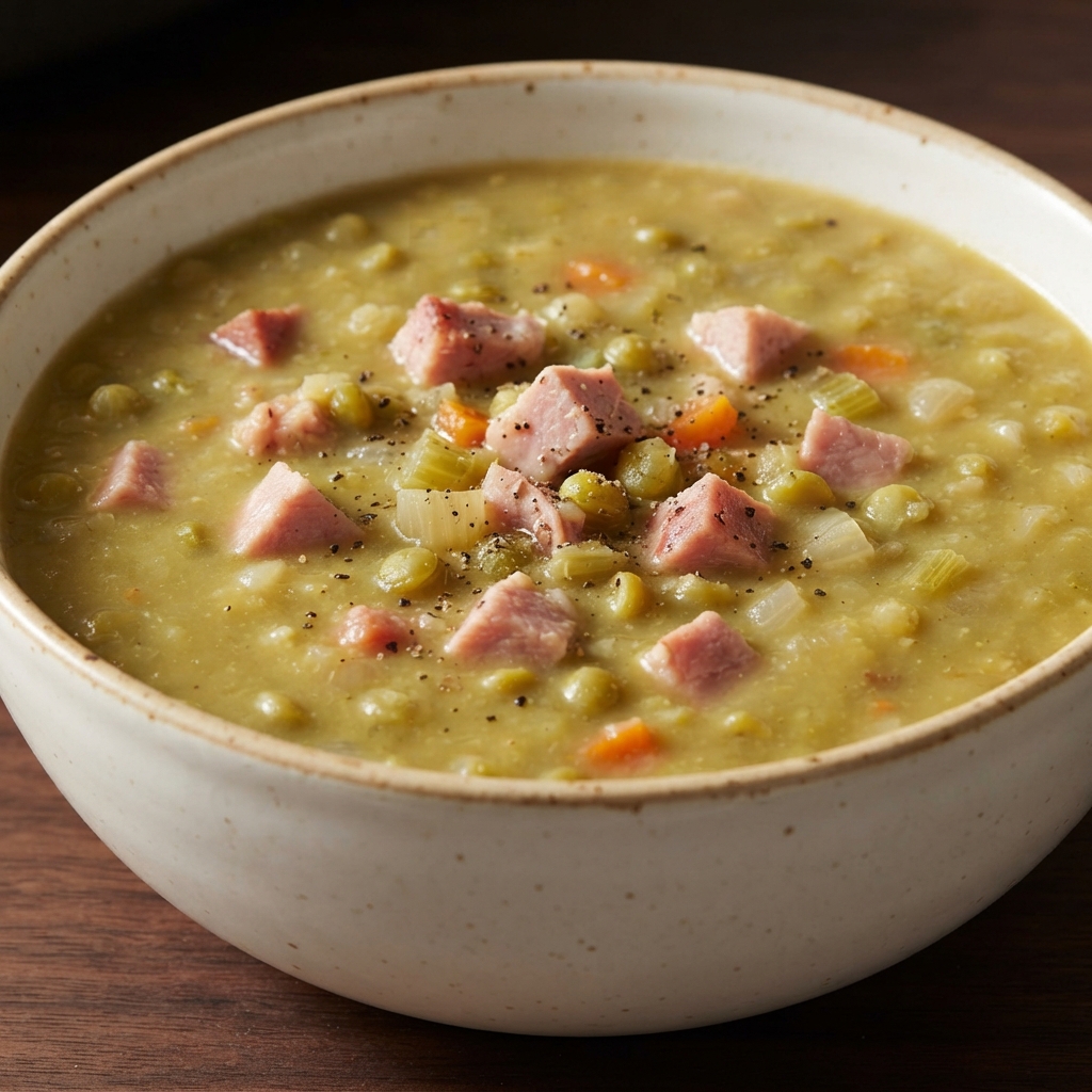 Green Split Pea Soup with Ham Bone