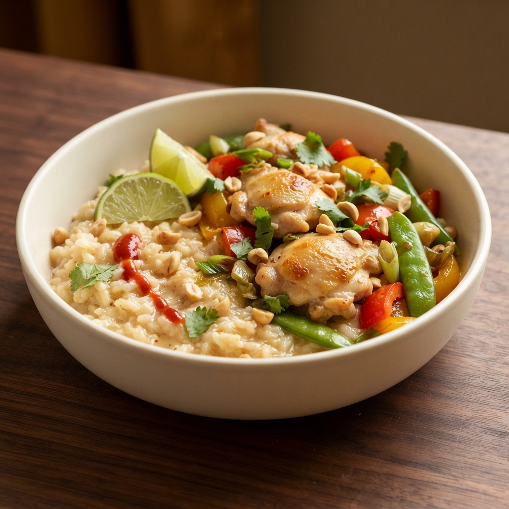 Coconut-Ginger Chicken and Rice Bake