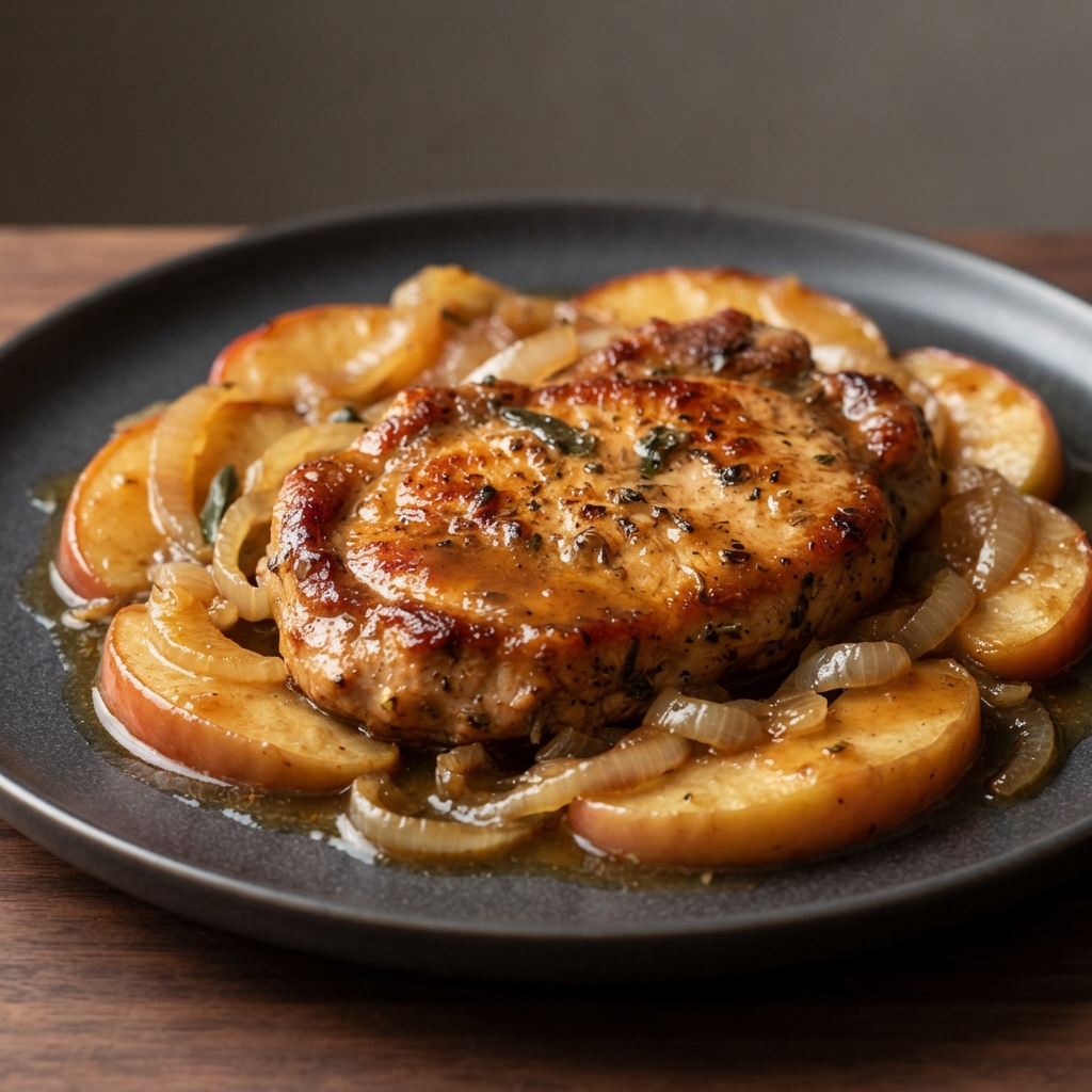 Pork Chops with Apples and Sage