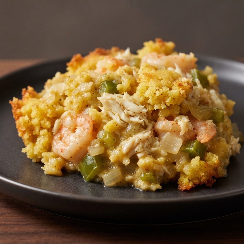 Lowcountry Seafood Cornbread Dressing