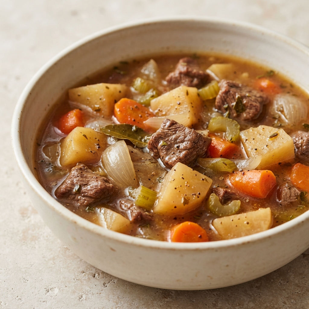 Beef Stew with Rutabaga and Red Wine